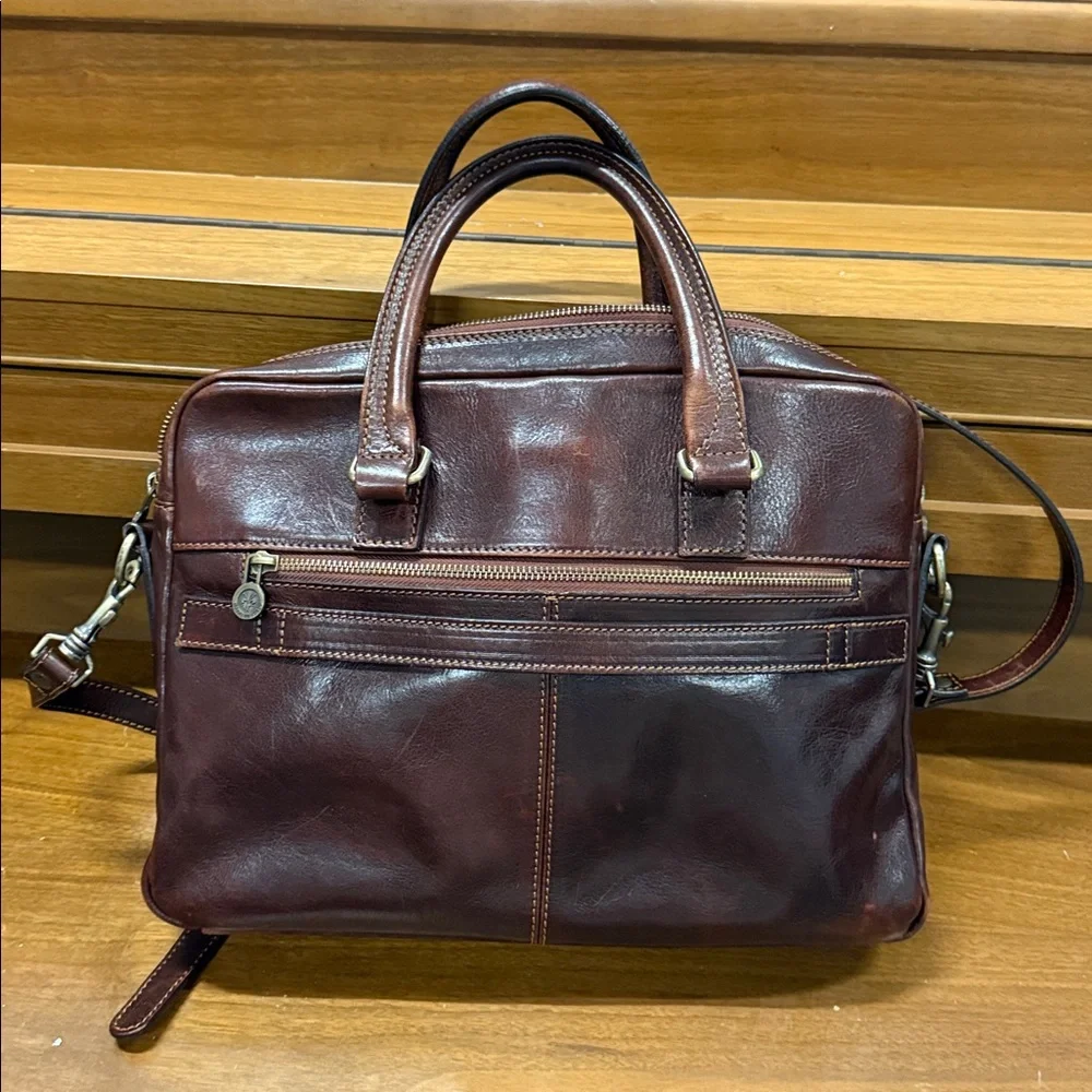 Alma‎ Milano Handcrafted Italian Leather Briefcase – Brown Laptop Bag